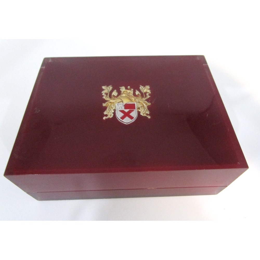 Vintage Lady Elgin Coat of Arms Velvet Lucite Acrylic Watch Case Box Only